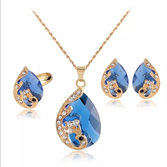 Jewelry - Crystal Necklace earring ring set